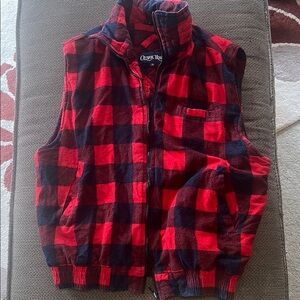 Ozark Trail Red and Black Plaid Vest